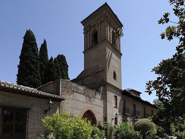 Atrium, porch and tower of the convent church