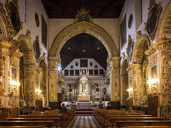 Interior of the church, which forms part of a network of parish churches built by the Catholic Monarchs after the papal edict of 1501,  of key importance for the evangelisation of the inhabitants of Muslim Granada