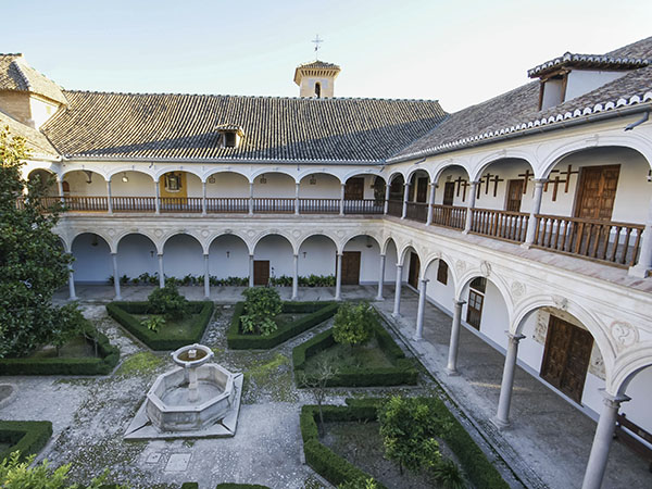 Renaissance cloister of the convent, inhabited by a closed order of Franciscan nuns ever since it was first founded by Queen Isabella the Catholic