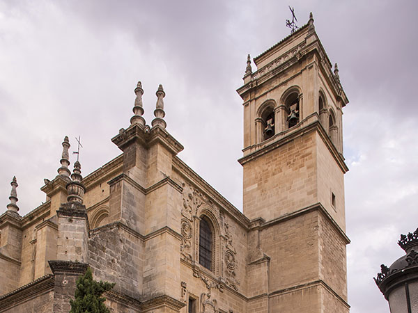 Main façade of the monastery church, designed by Diego de Siloé, and financed as a burial place for Gonzalo Fernández de Córdoba by his widow, the Duchess of Sessa