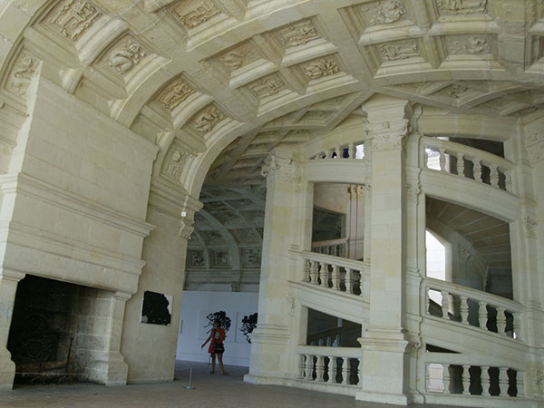 Château de Chambord, interior with the double helix staircase