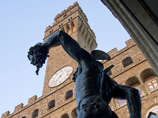 Back view of the Perseus by Benvenuto Cellini