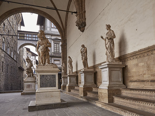 View from inside the Loggia della Signoria
