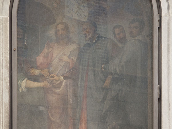 The Visit to the prisoners frescoed by Giovanni Mannozzi on the Tabernacle of the Stinche