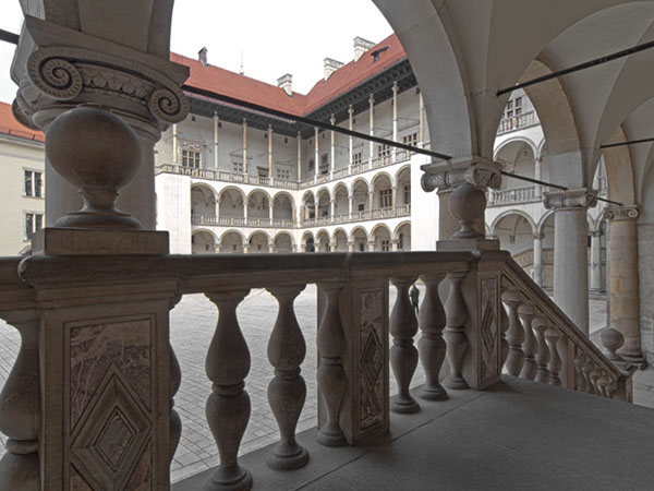 Kraków. Wawel Royal Castle, arcaded courtyard