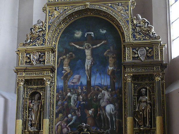 Bodzentyn. Church of the Assumption of the Blessed Virgin Mary and St Stanislaus Bishop and Martyr, main altar from Wawel Cathedral